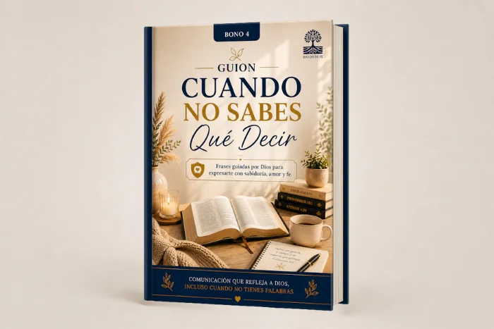 Guía impresa y en portátil con frases para completar y empezar a orar